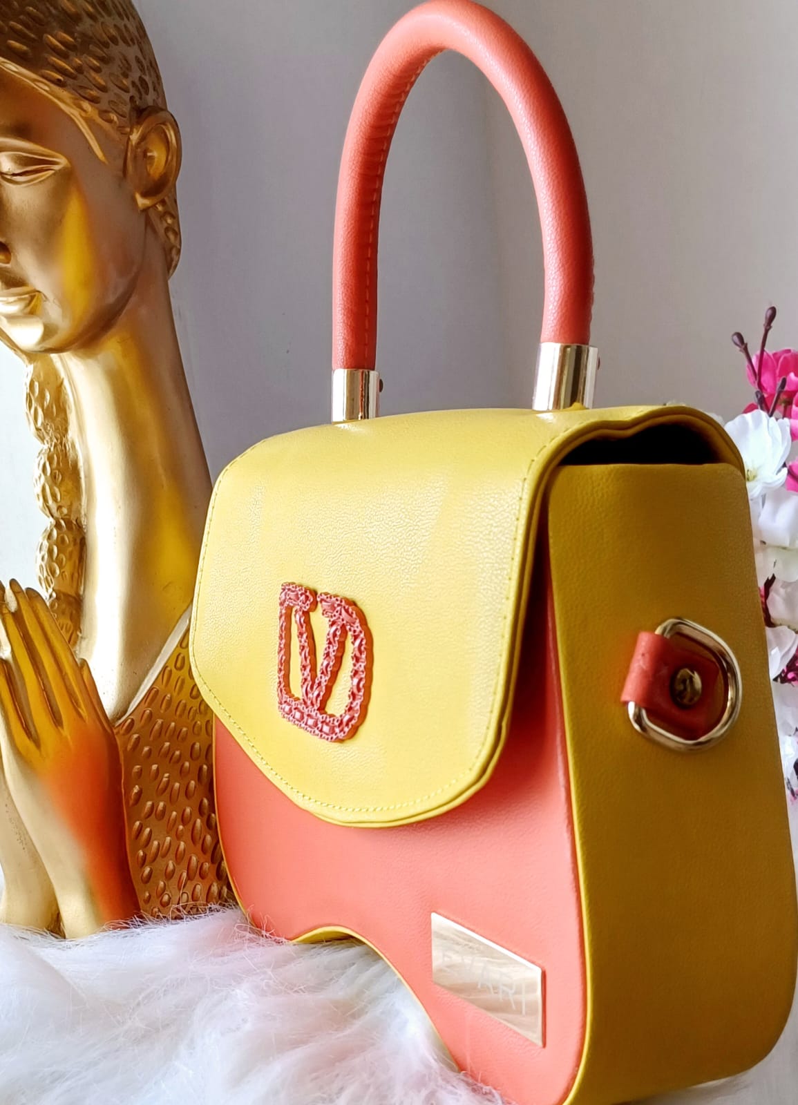 Yellow Flap Orange Valentino Sling Bag