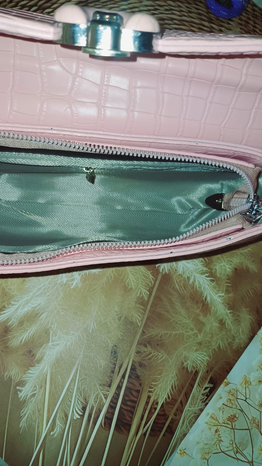 Pink Umbrella Lock Sling Bag