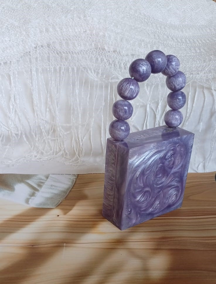 Purple Marble Sling Bag