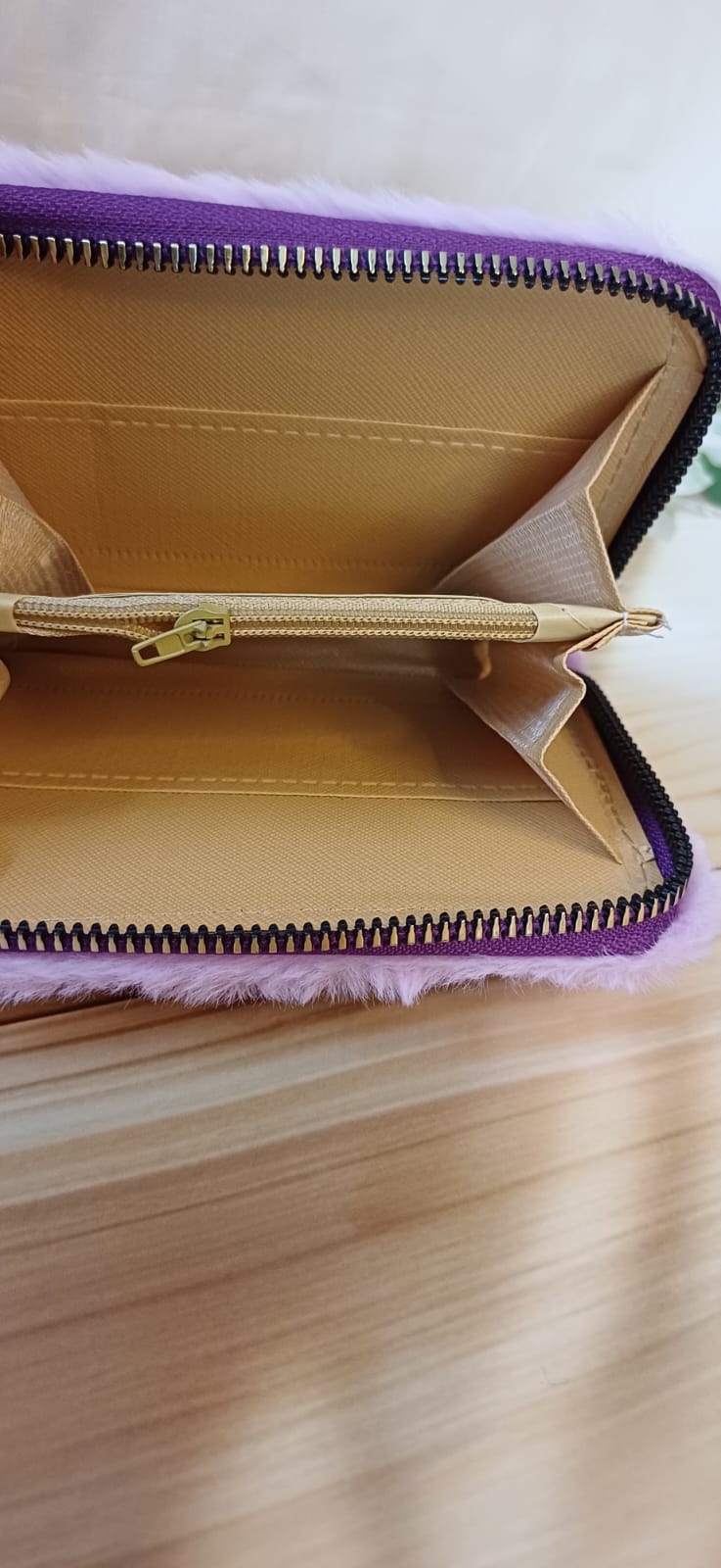 LILAC PINK Fur Pocket Wallet