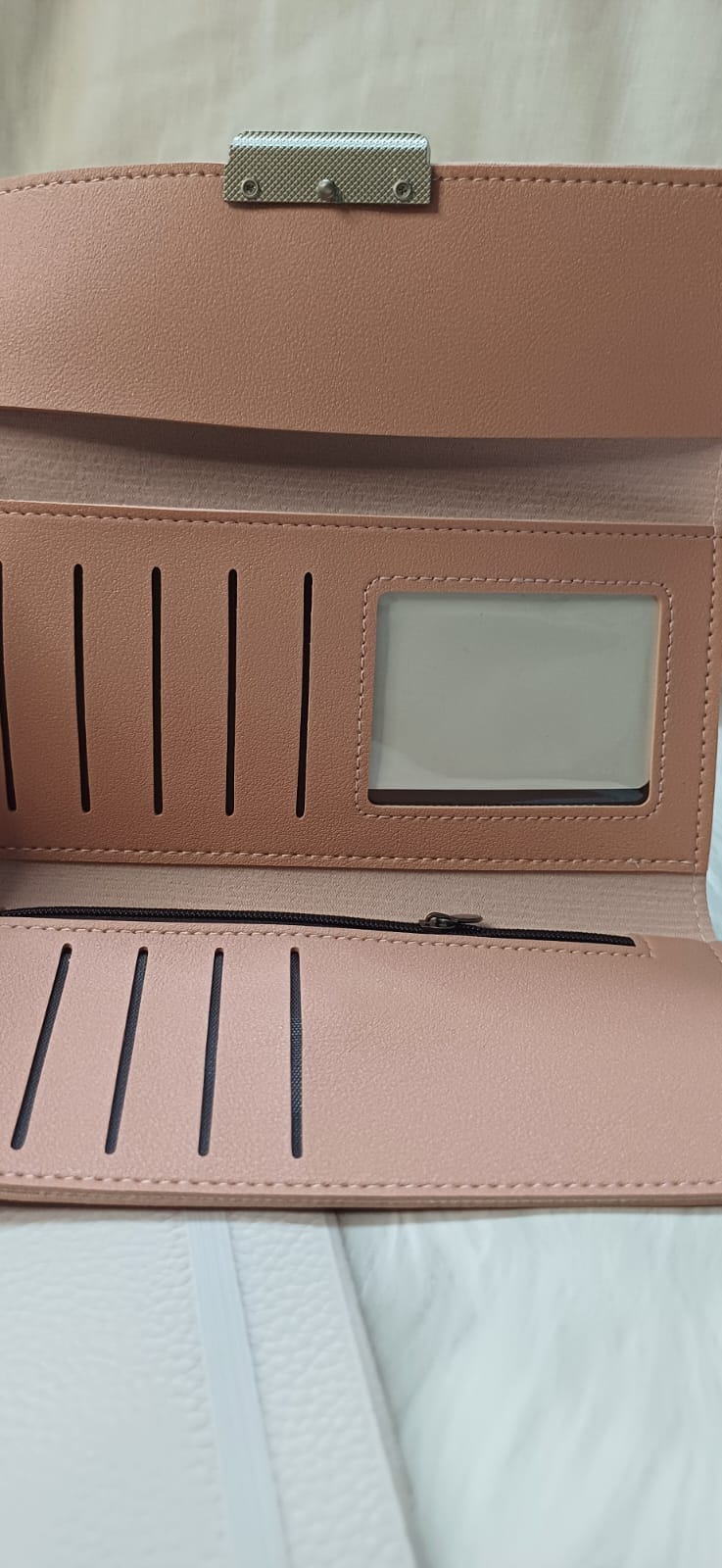 Pink Square Lock Wallet