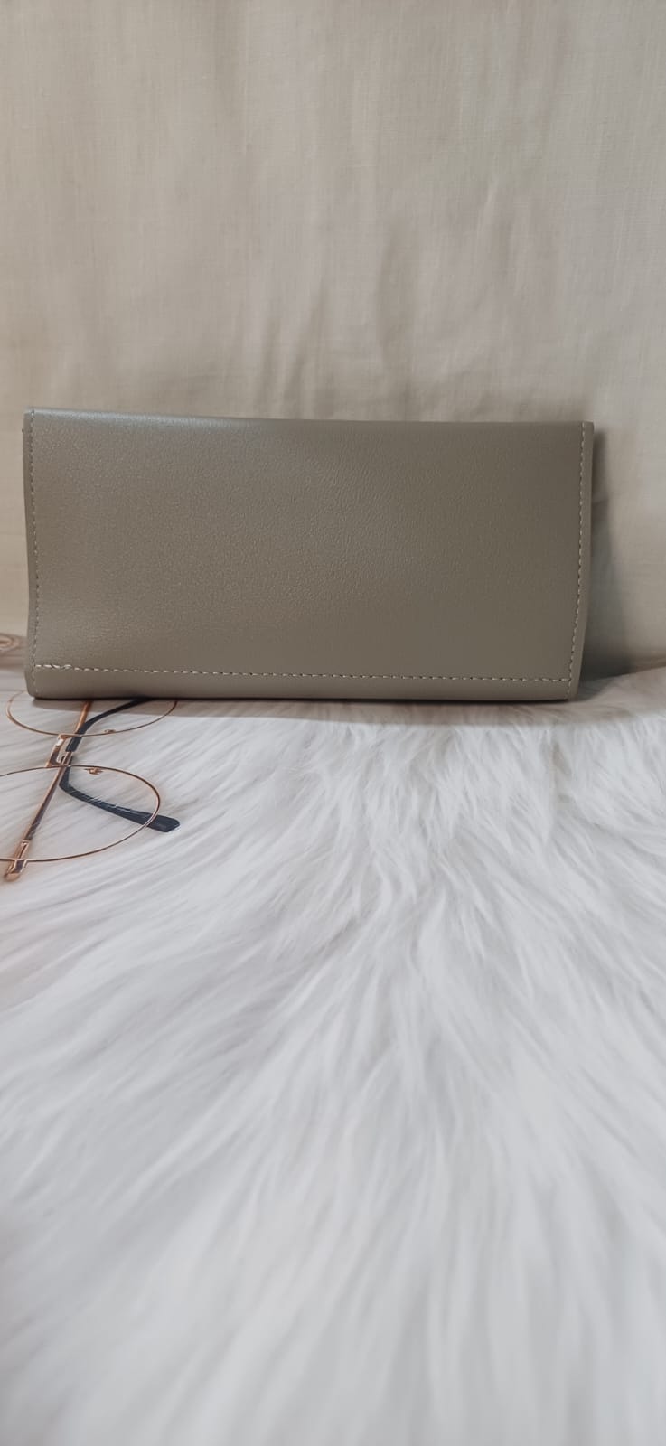 Grey Square Lock Wallet