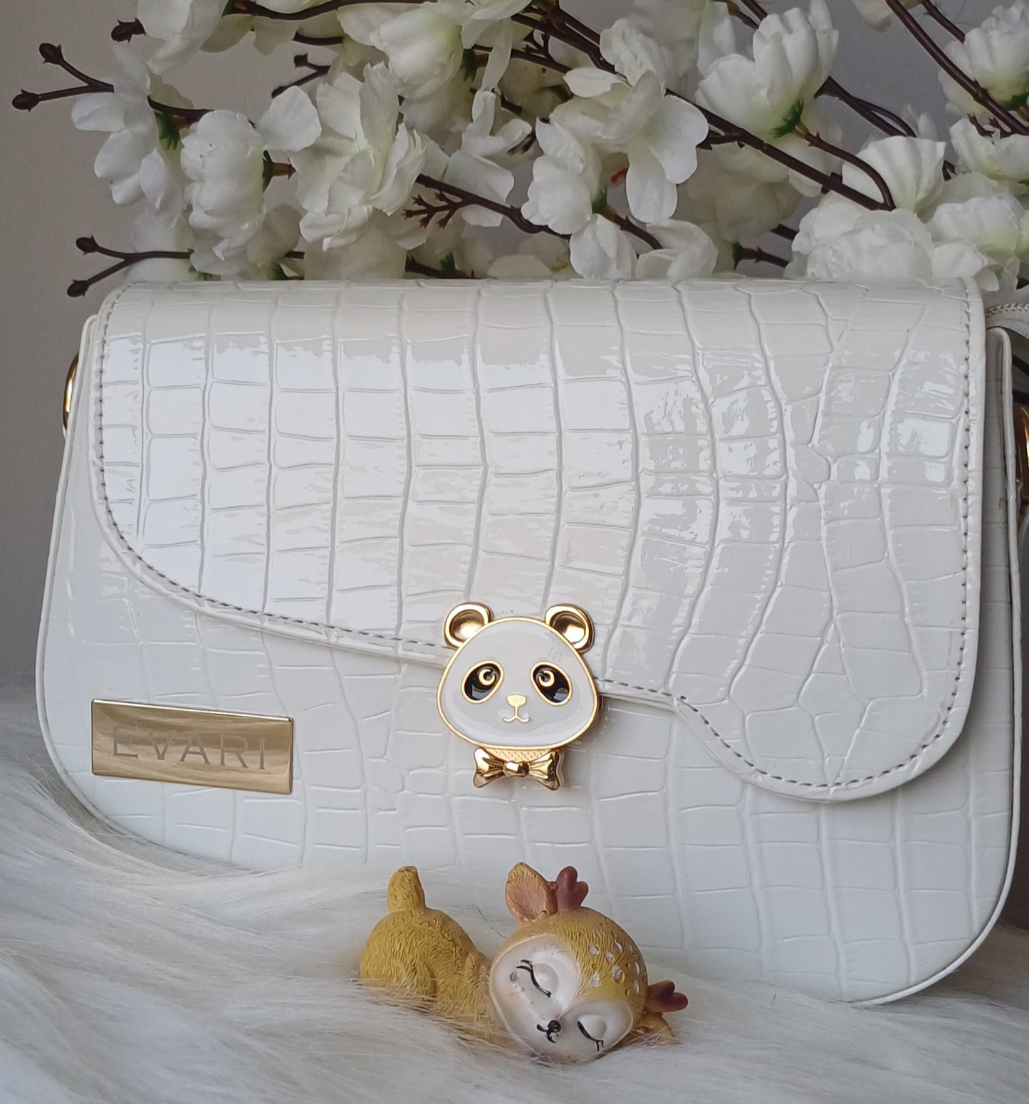 White Panda Sling Bag