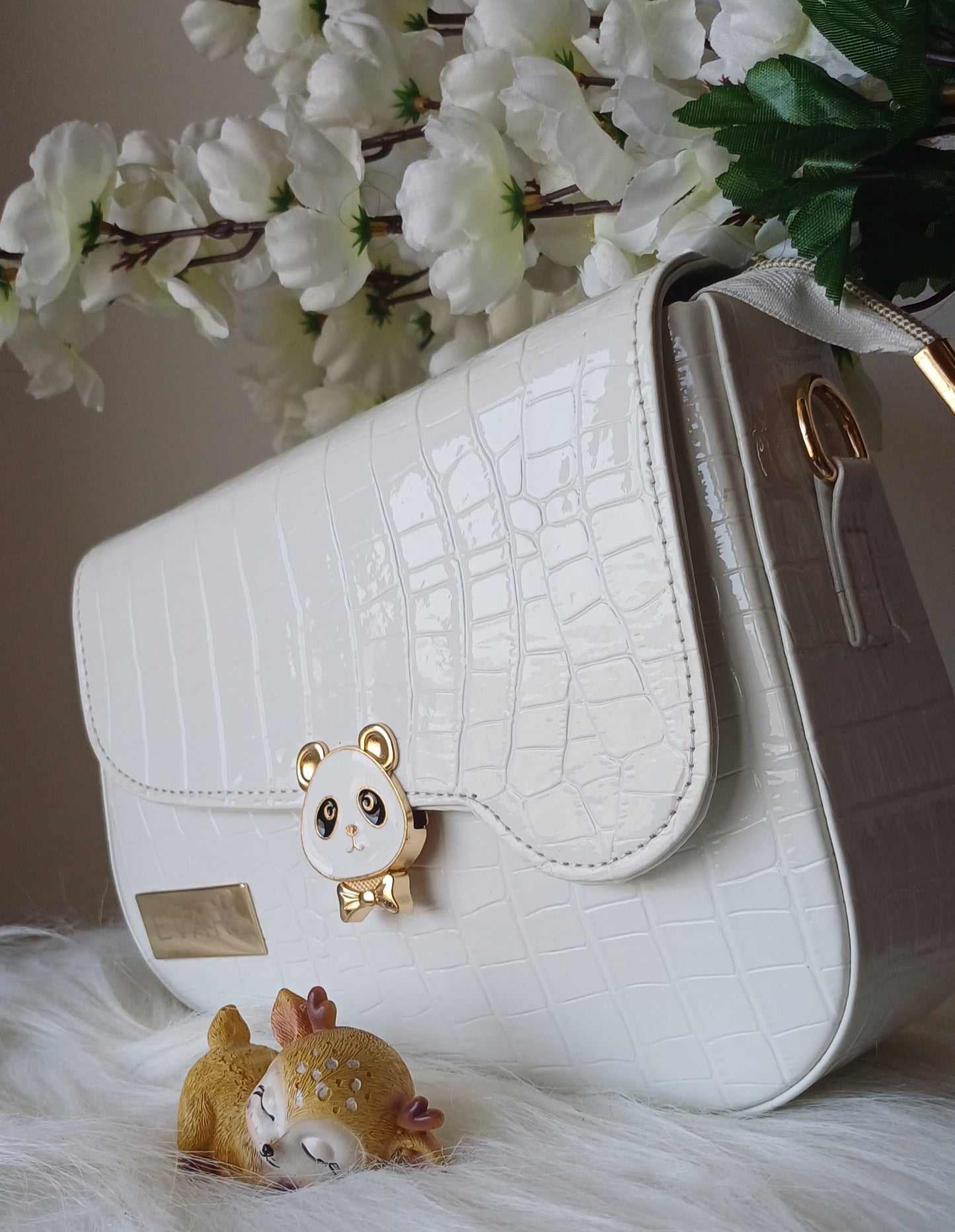 White Panda Sling Bag