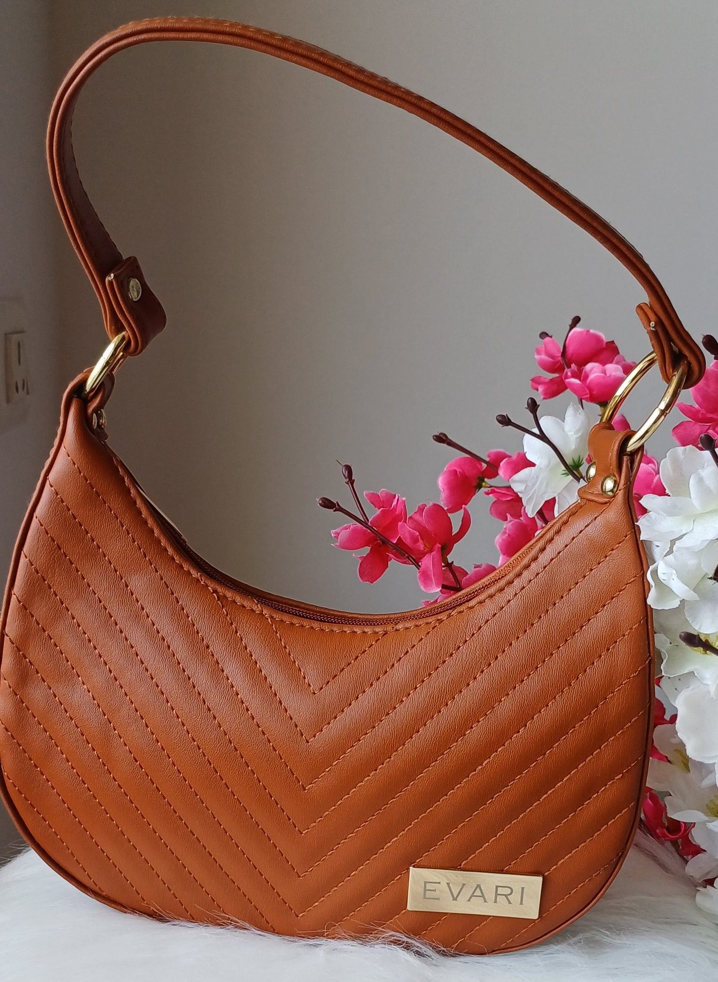 Brown U-Shaped Sling Bag