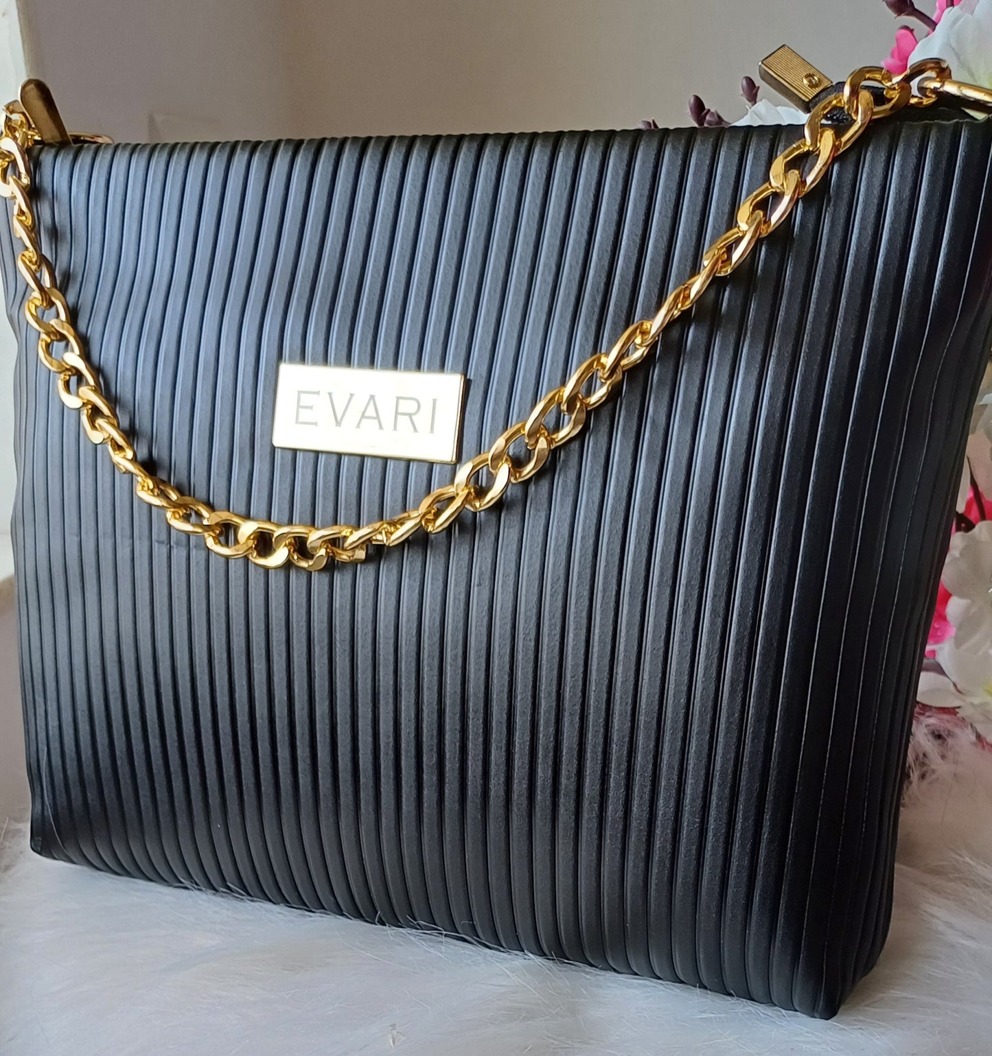 Black Stripes Quilt Sling Bag