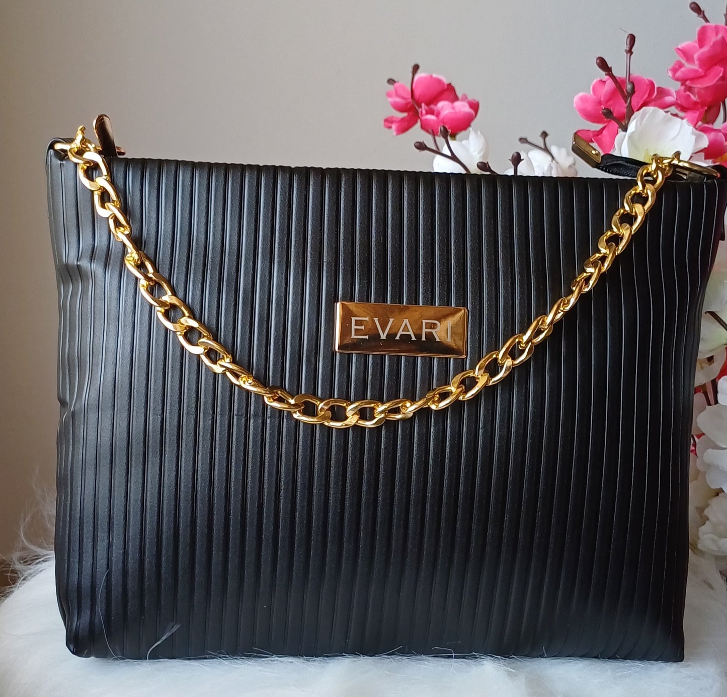 Black Stripes Quilt Sling Bag