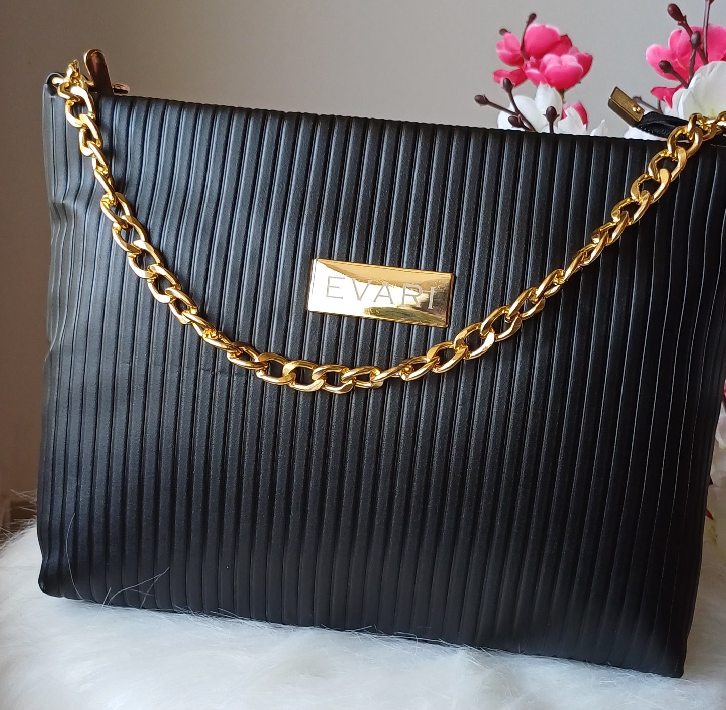 Black Stripes Quilt Sling Bag