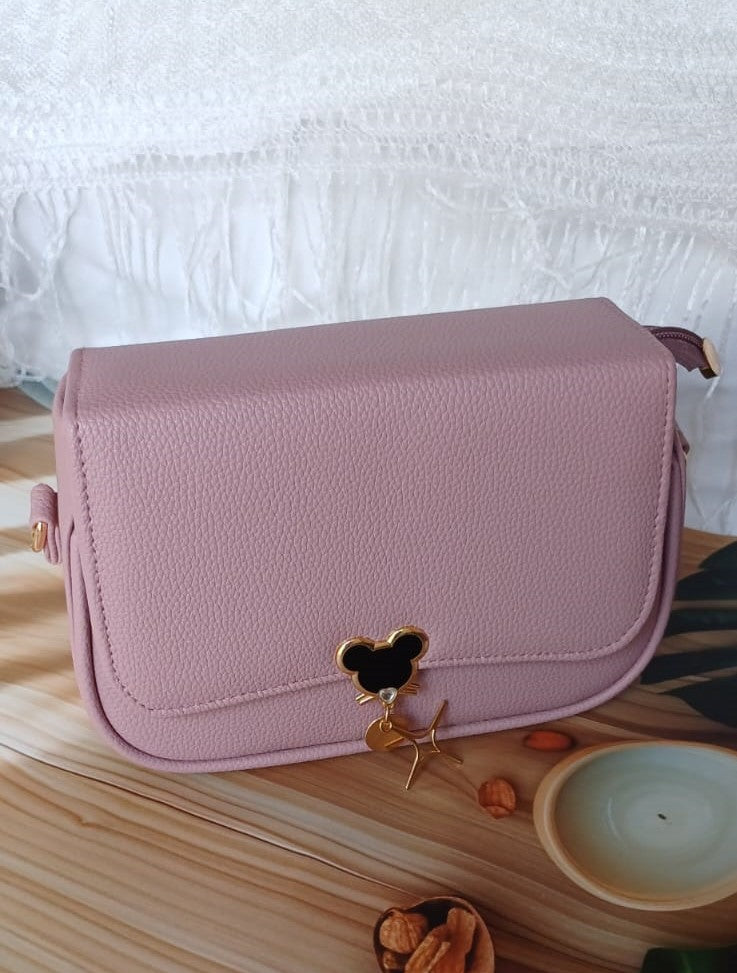 Pink Mickey Lock Sling Bag