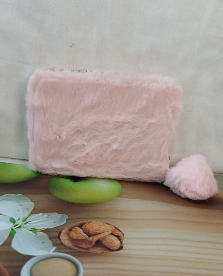 Light PINK Fur Pocket Wallet
