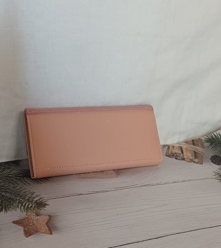 Pink V Lock Rubber Wallet