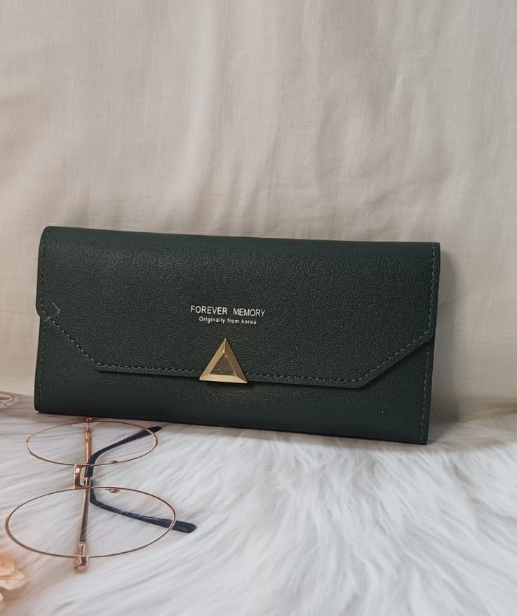 Green Triangle Lock Wallet