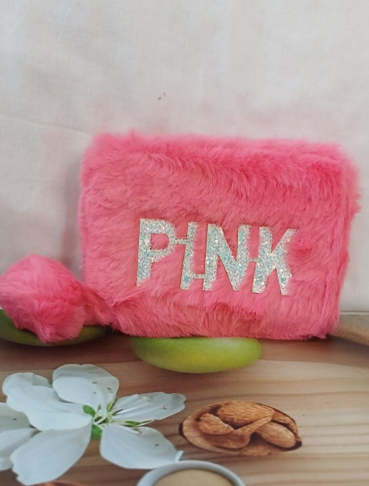 Cute PINK Fur Pocket Wallet
