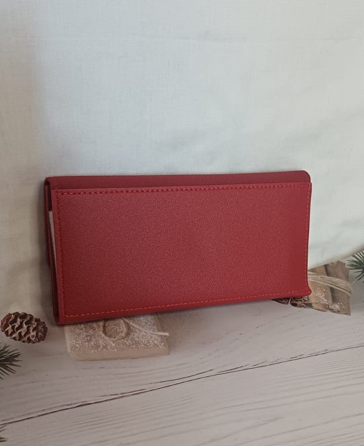 Red V Lock Rubber Wallet