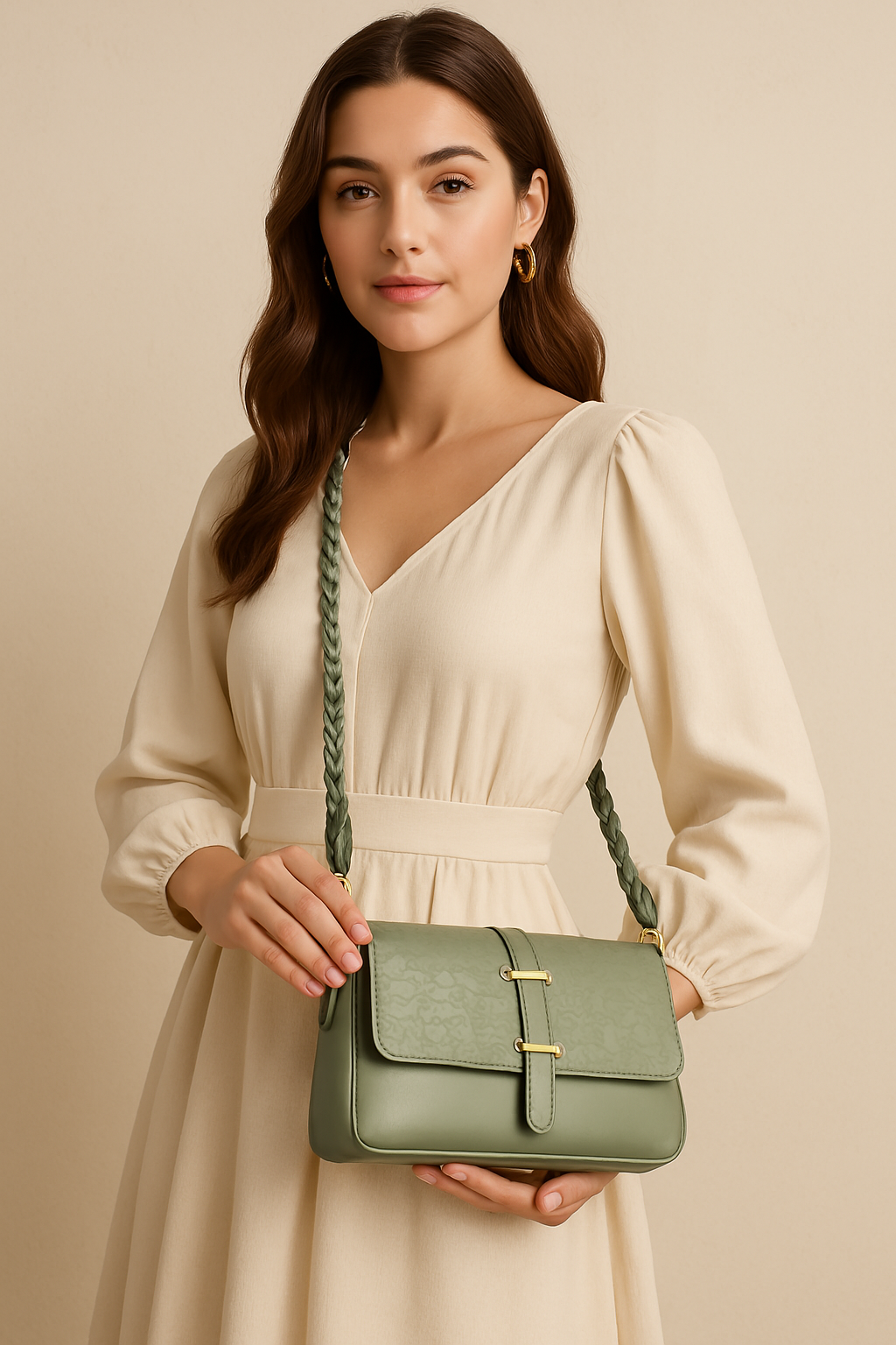 Green I Lock Sling Bag