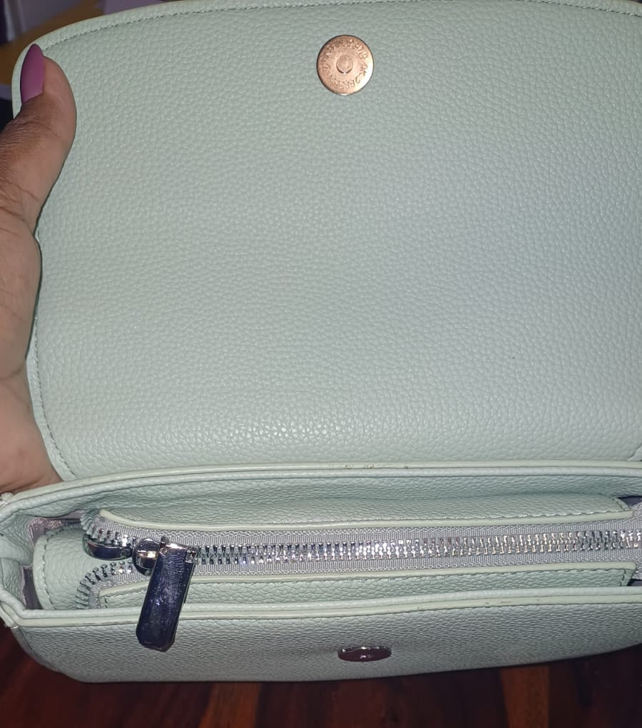 Green Textured Sling Bag
