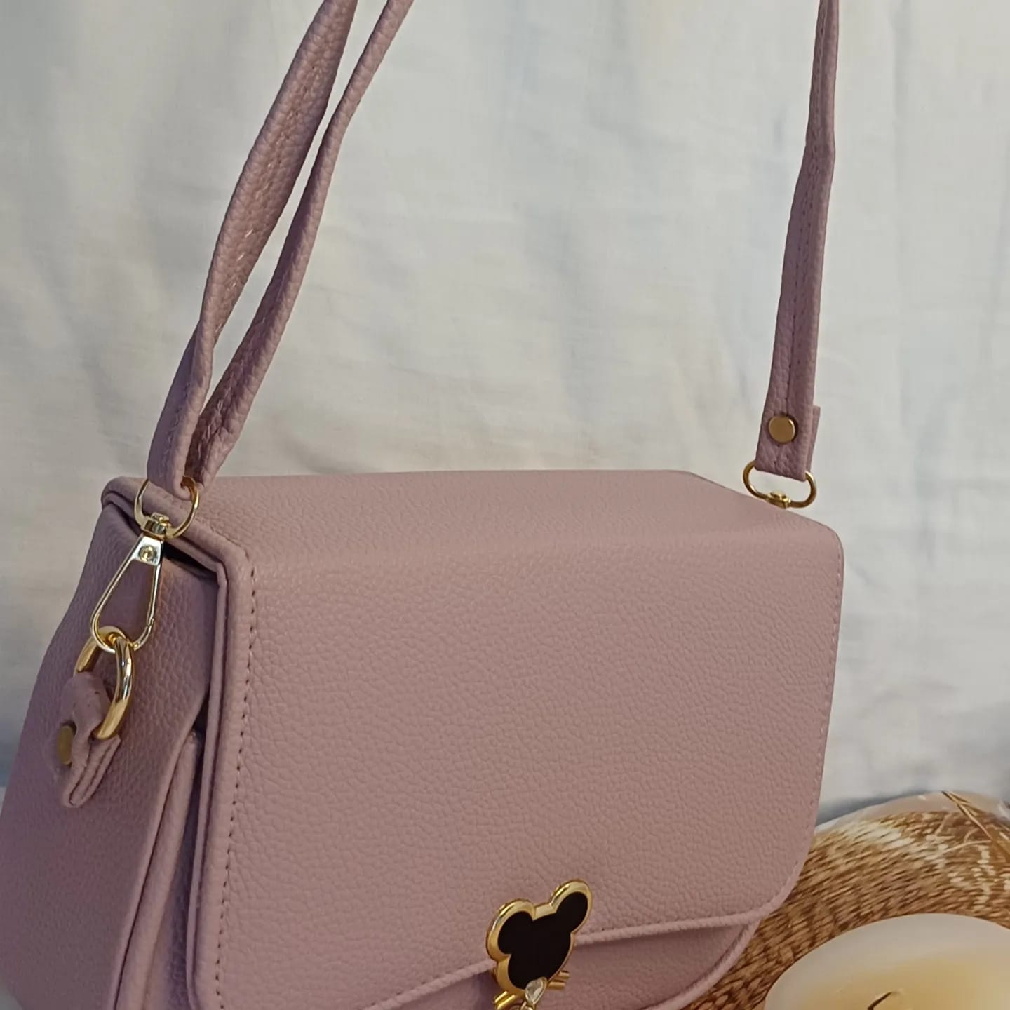 Pink Mickey Lock Sling Bag