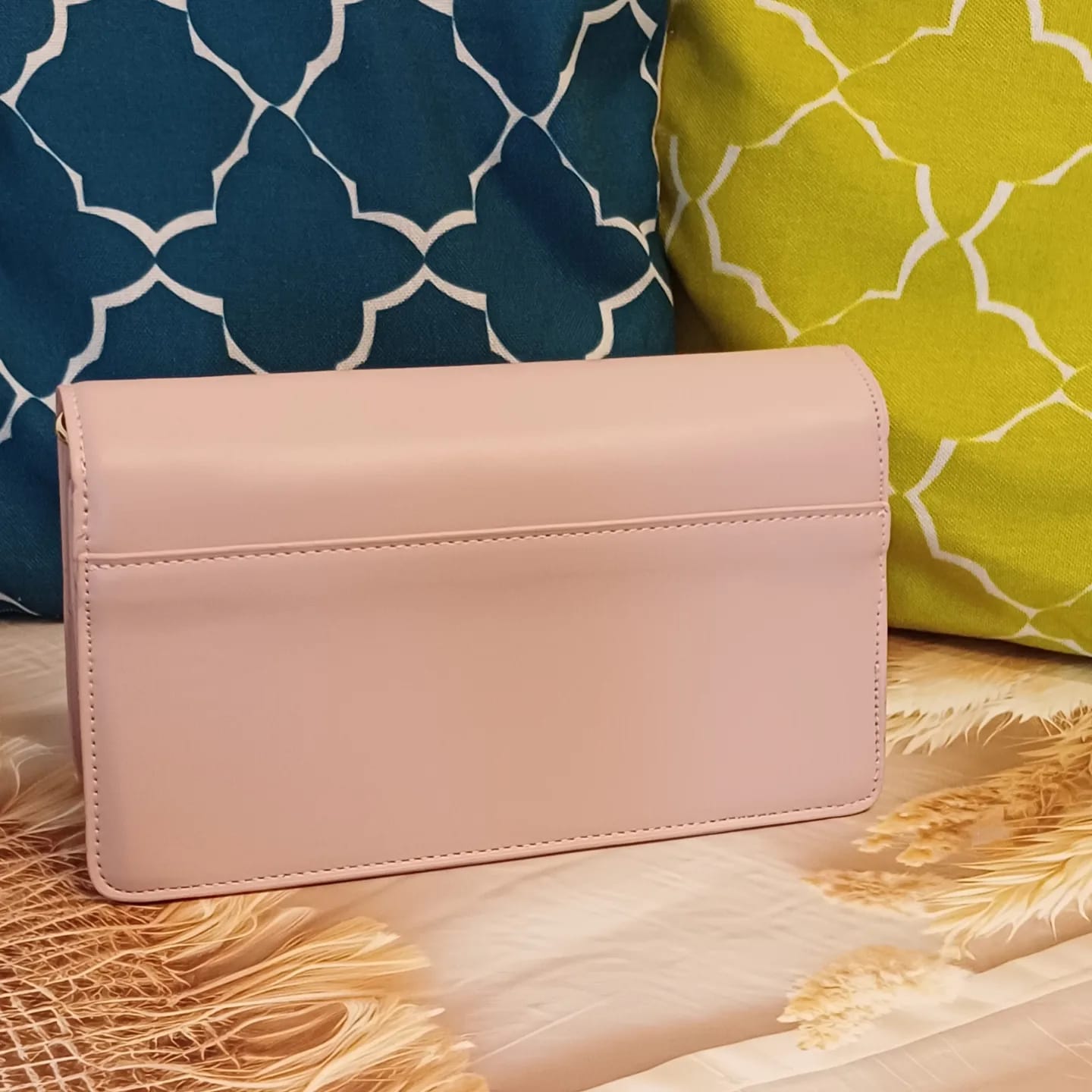 Pink Beaded Sling Bag