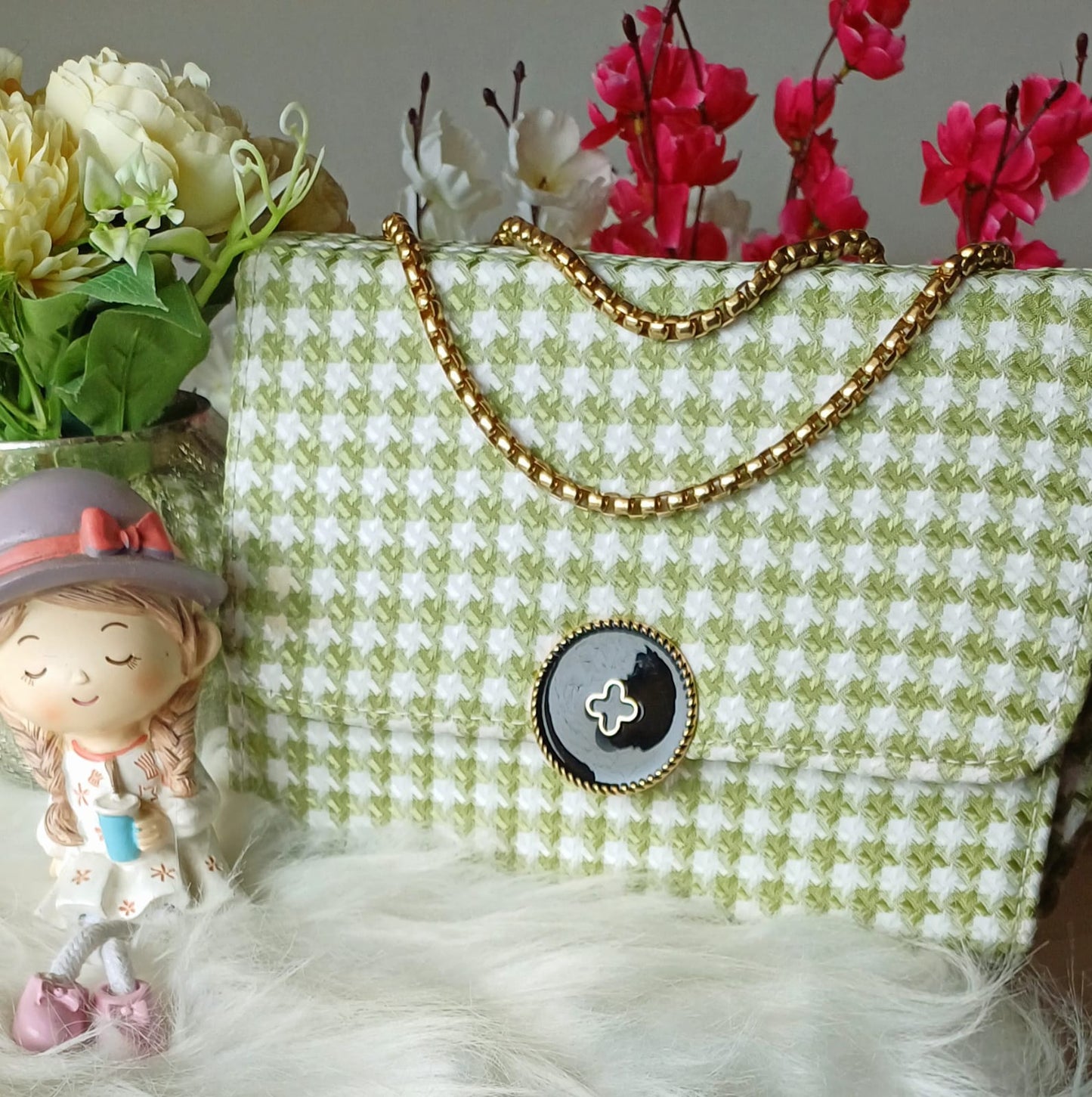 Fabric Green PLUS Lock Sling Bag