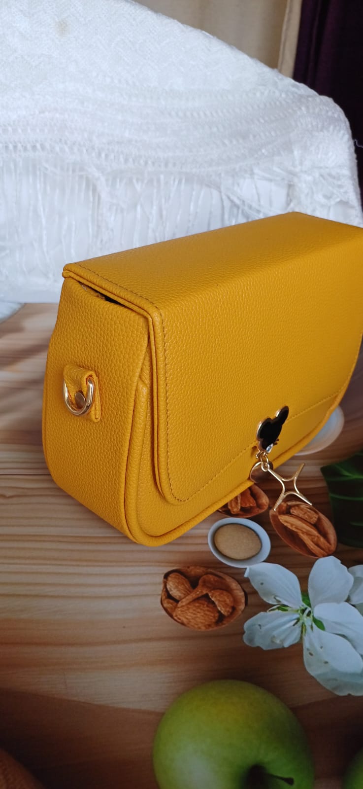Yellow Mickey Lock Sling Bag