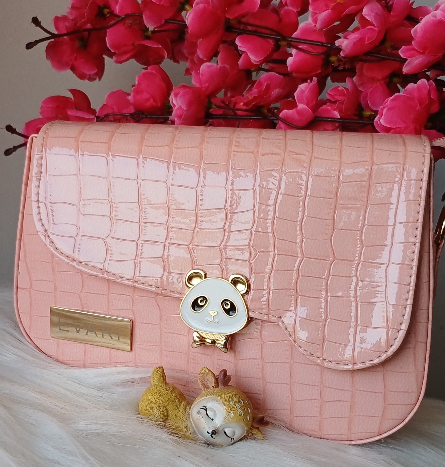 Blue Panda Lock Sling Bag