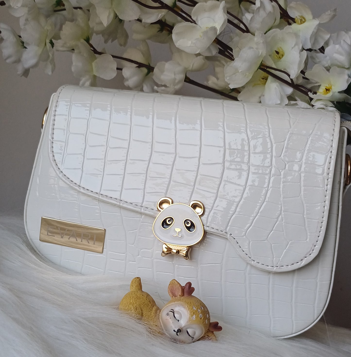 Blue Panda Lock Sling Bag