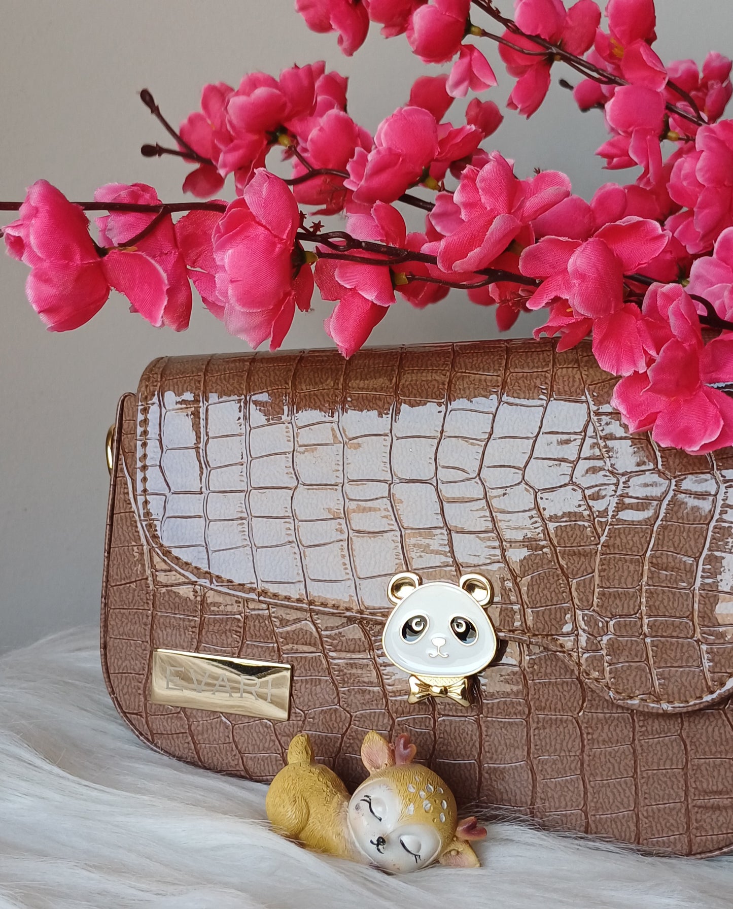 Blue Panda Lock Sling Bag