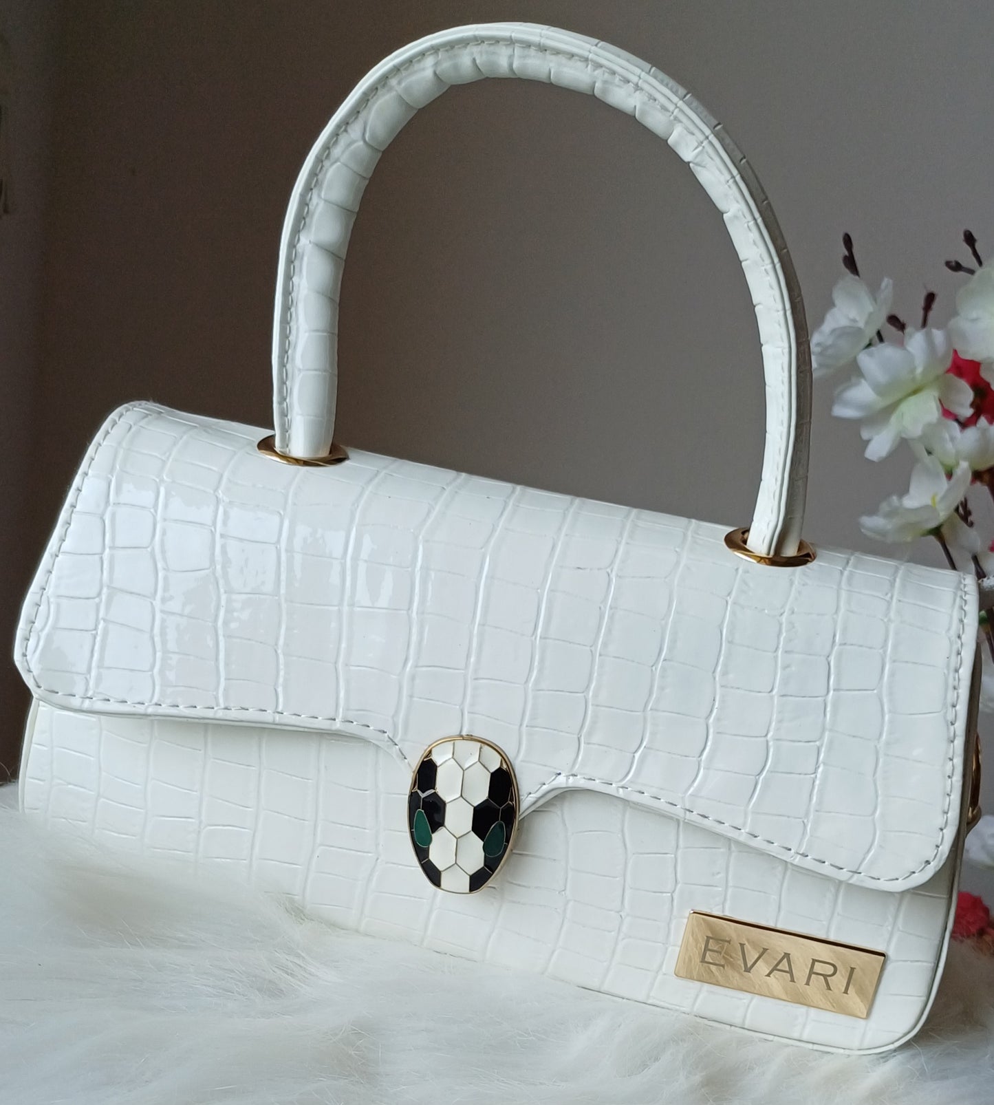 Green Snake Lock Baguette Bag