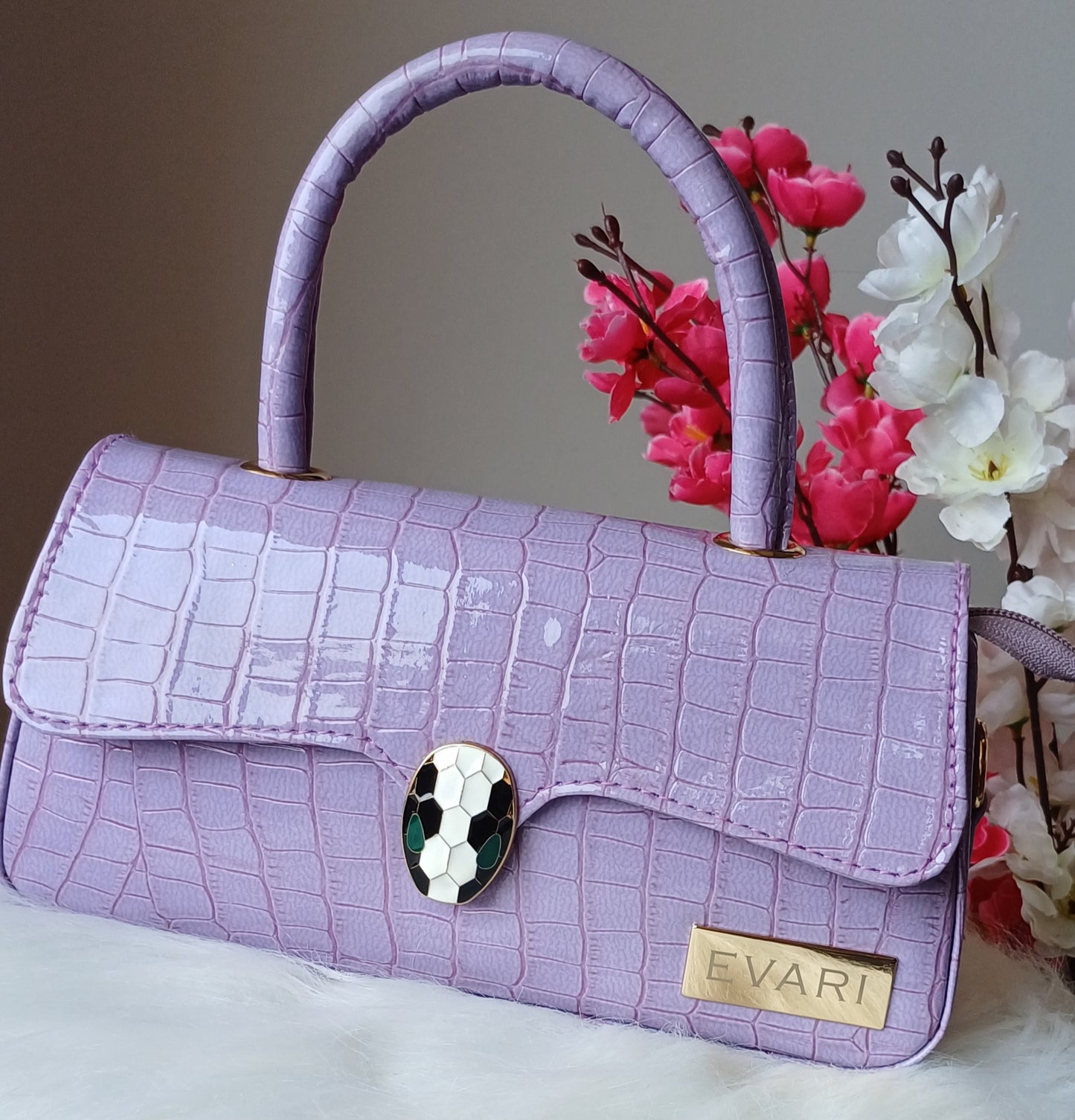 Green Snake Lock Baguette Bag