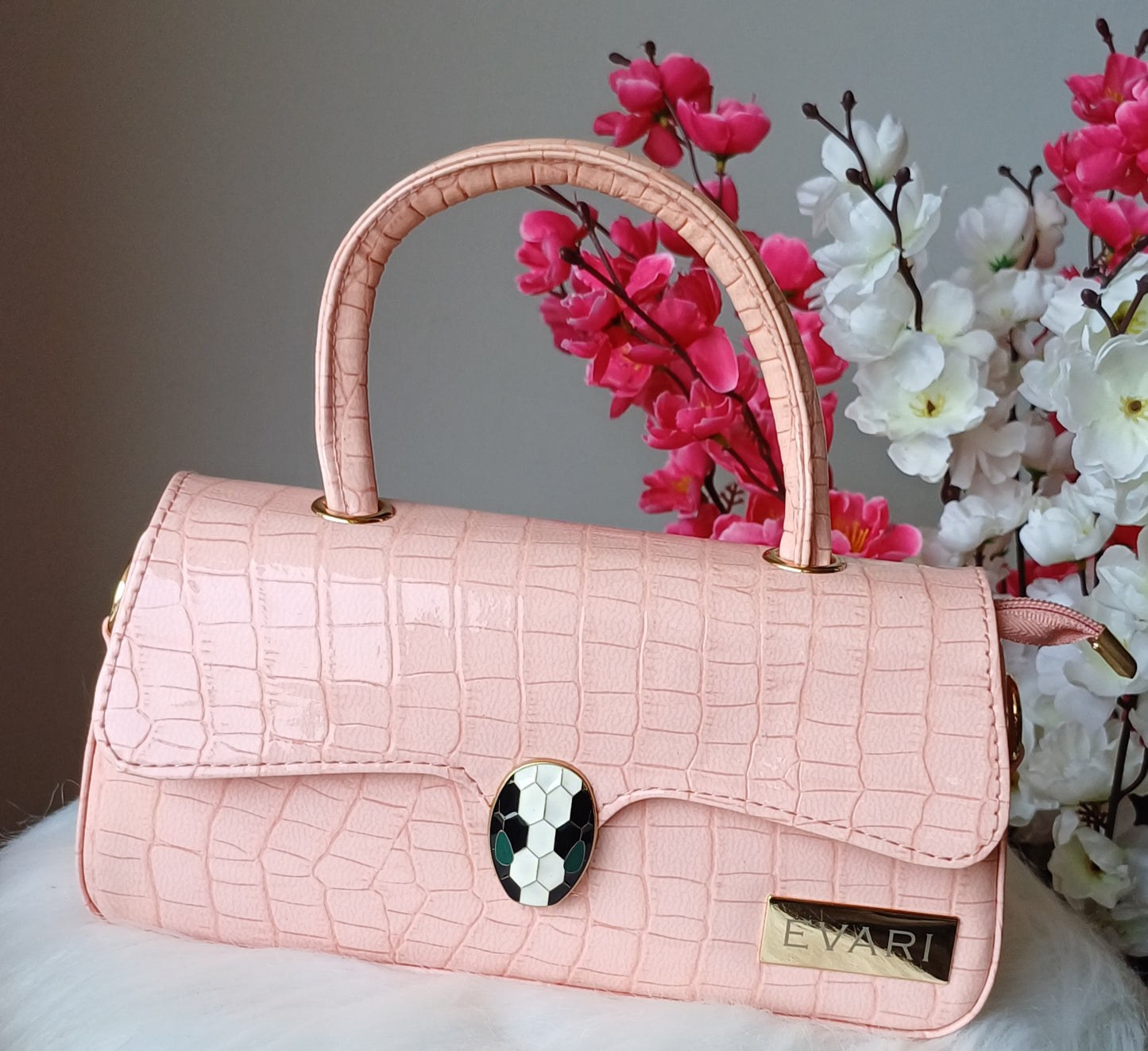 Green Snake Lock Baguette Bag