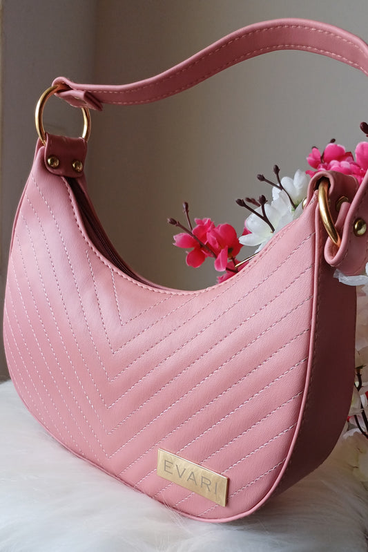 Pink U-Shaped Sling Bag