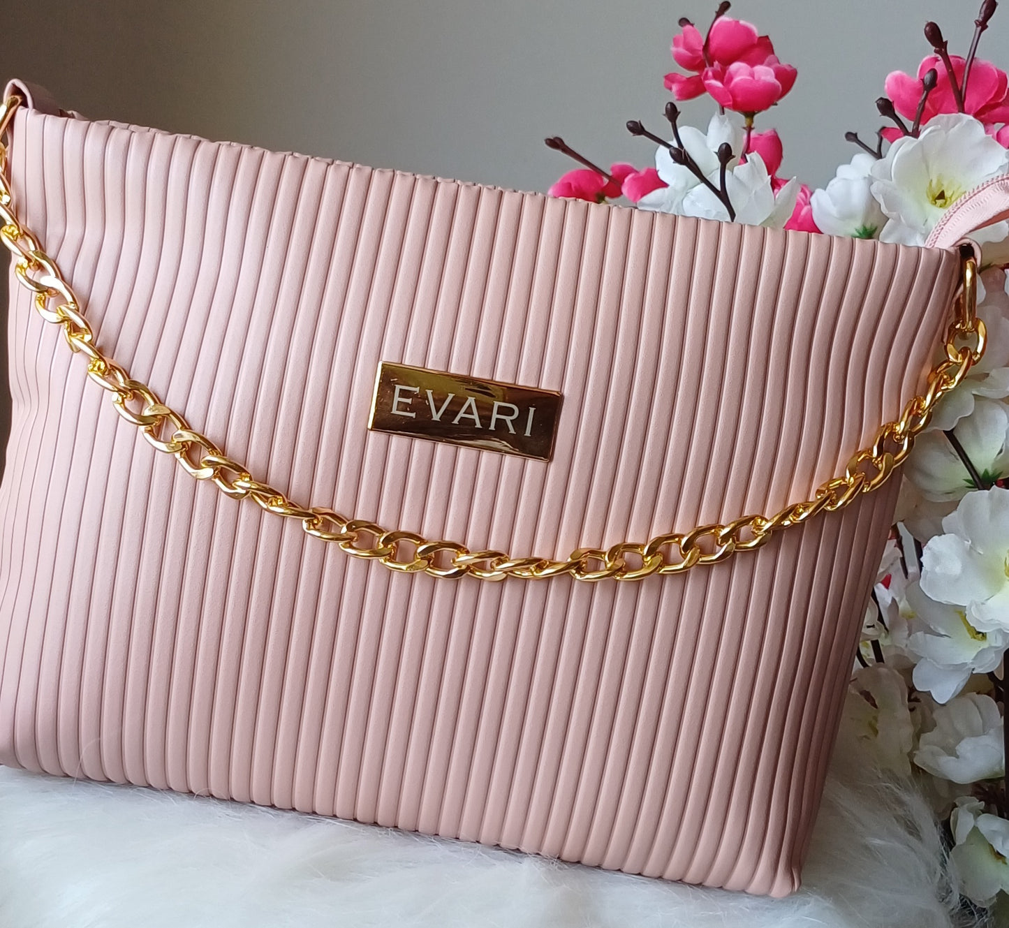 Mint Green Stripes Quilt Sling Bag