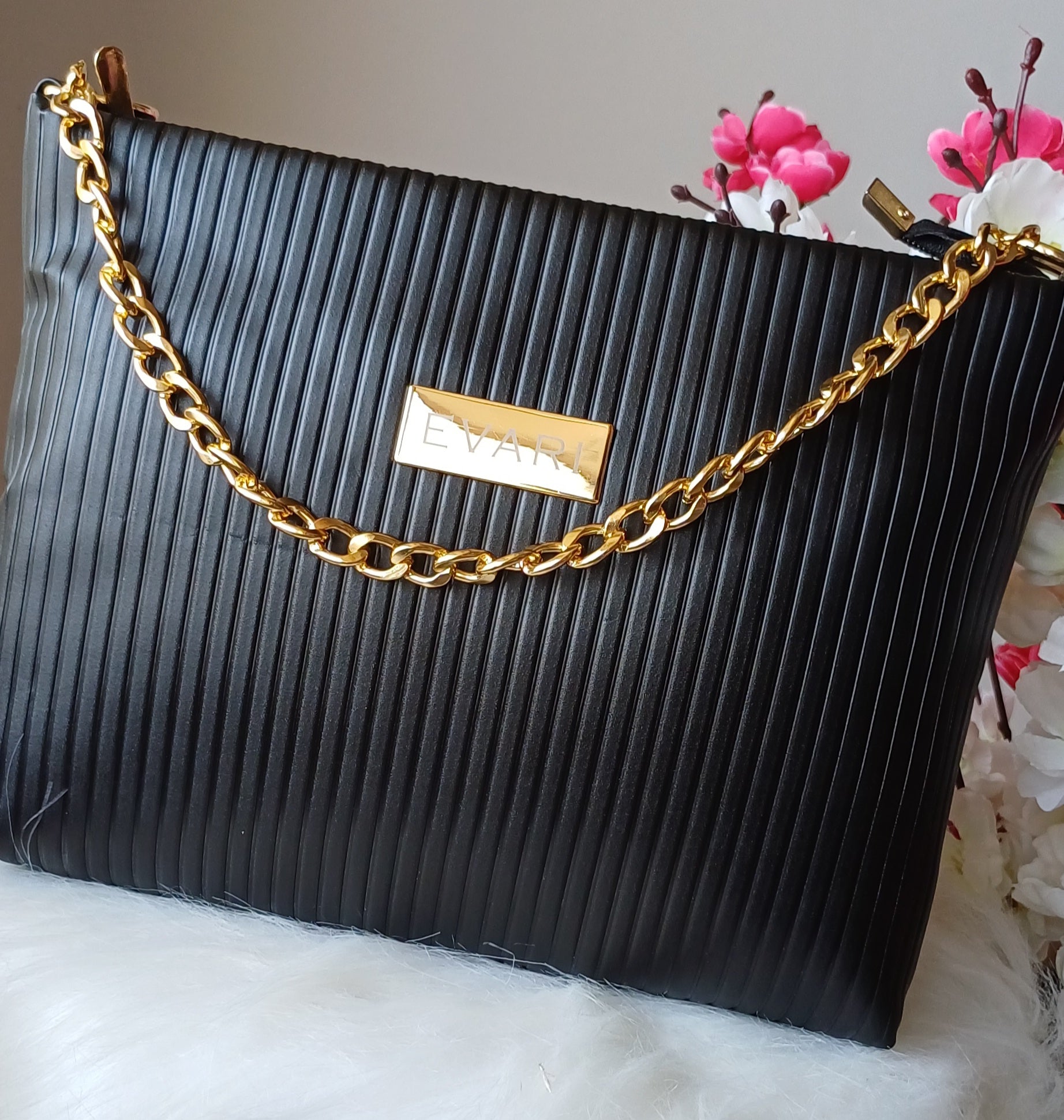 Black Stripes Quilt Sling Bag