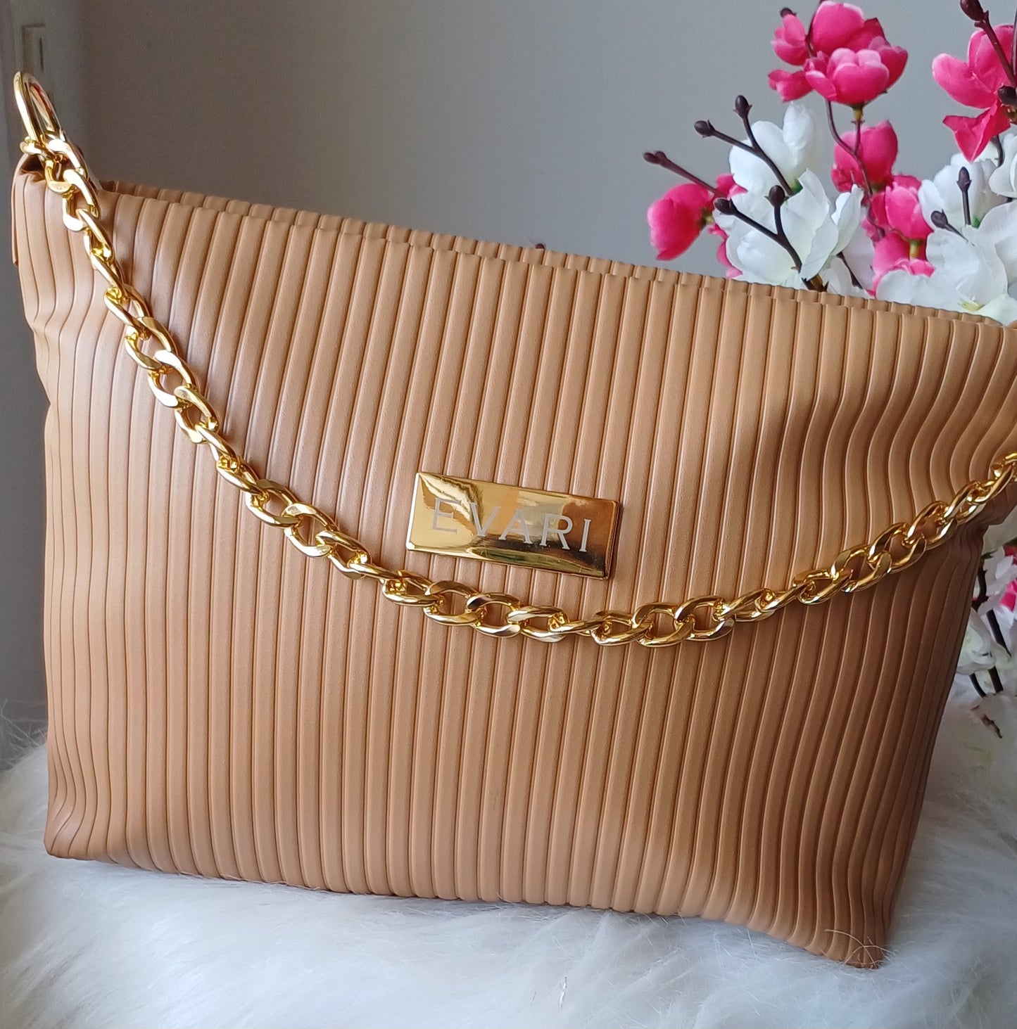 Mint Green Stripes Quilt Sling Bag
