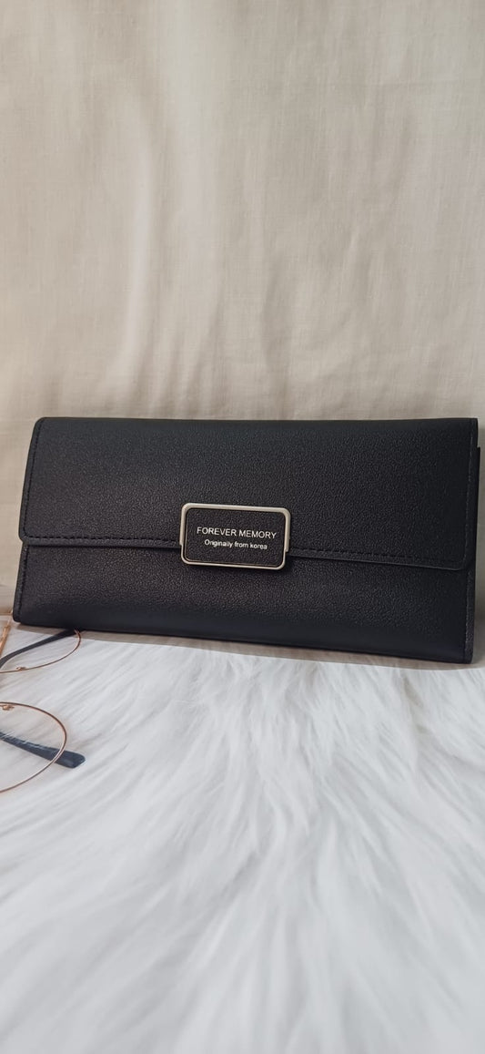 Black Square Lock Wallet