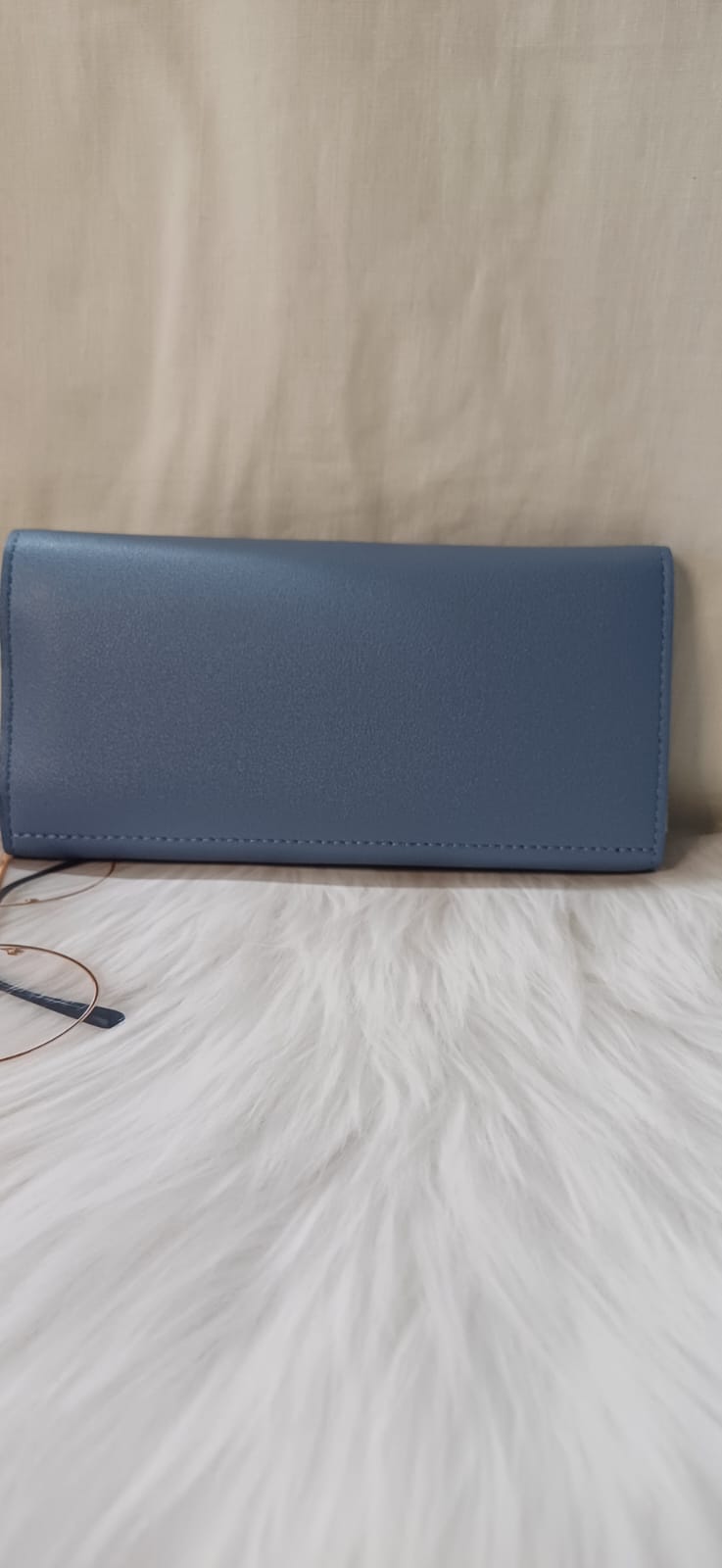 Blue Square Lock Wallet