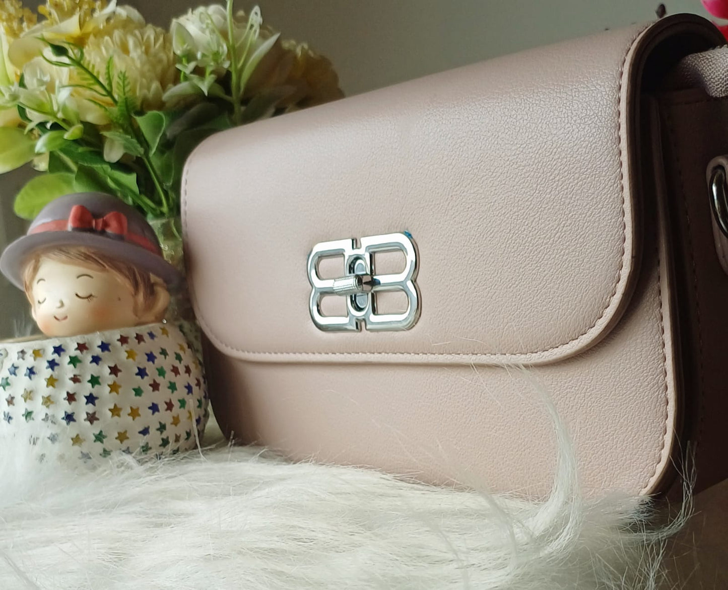 Peach B Lock Sling Bag