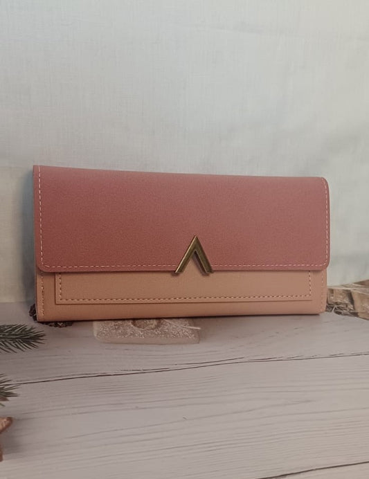 Pink V Lock Rubber Wallet
