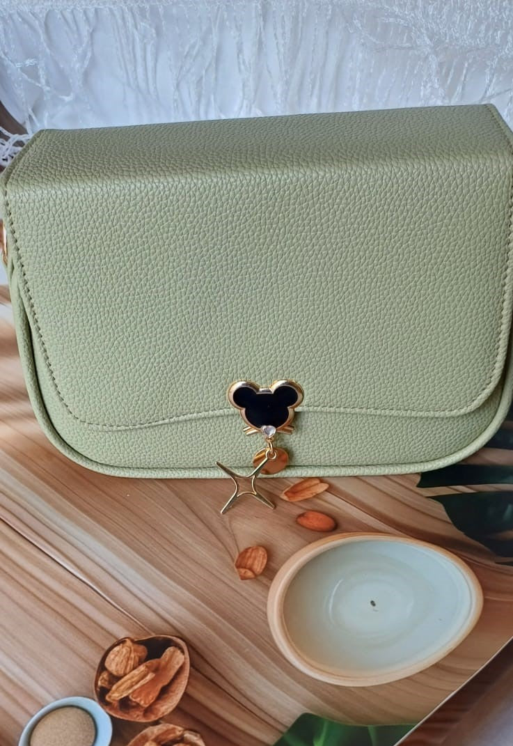 Green Mickey Lock Sling Bag