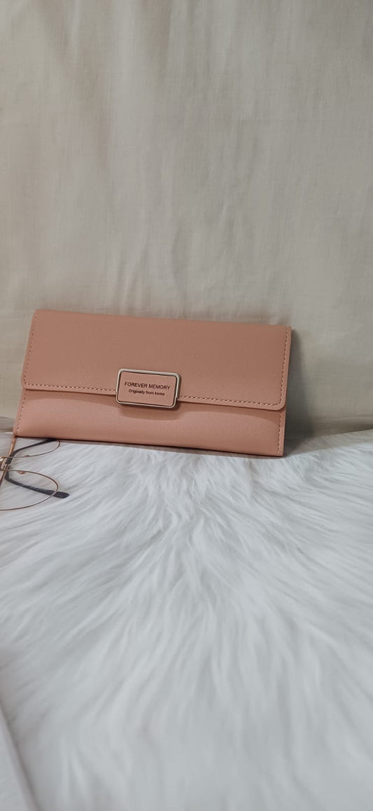 Pink Square Lock Wallet