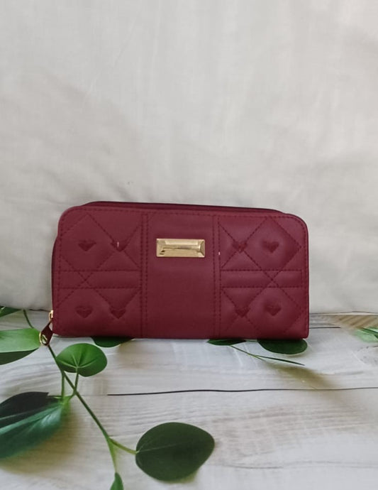 Red Embroidered Wallet