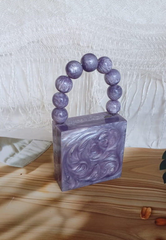 Purple Marble Sling Bag