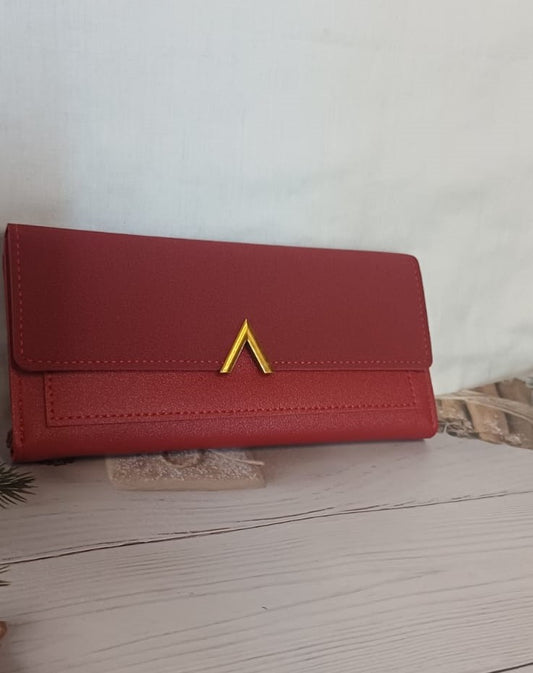 Red V Lock Rubber Wallet