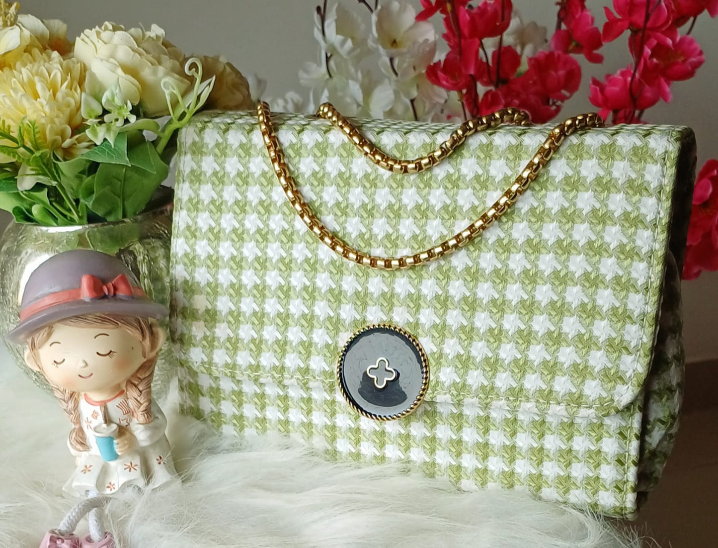 Fabric Green PLUS Lock Sling Bag
