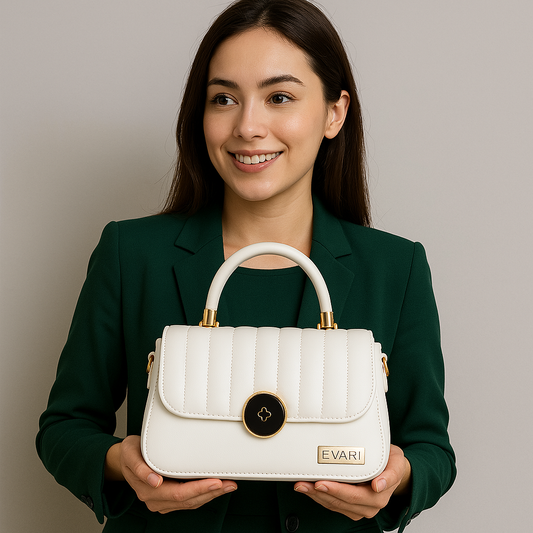 White PLUS Lock Sling Bag