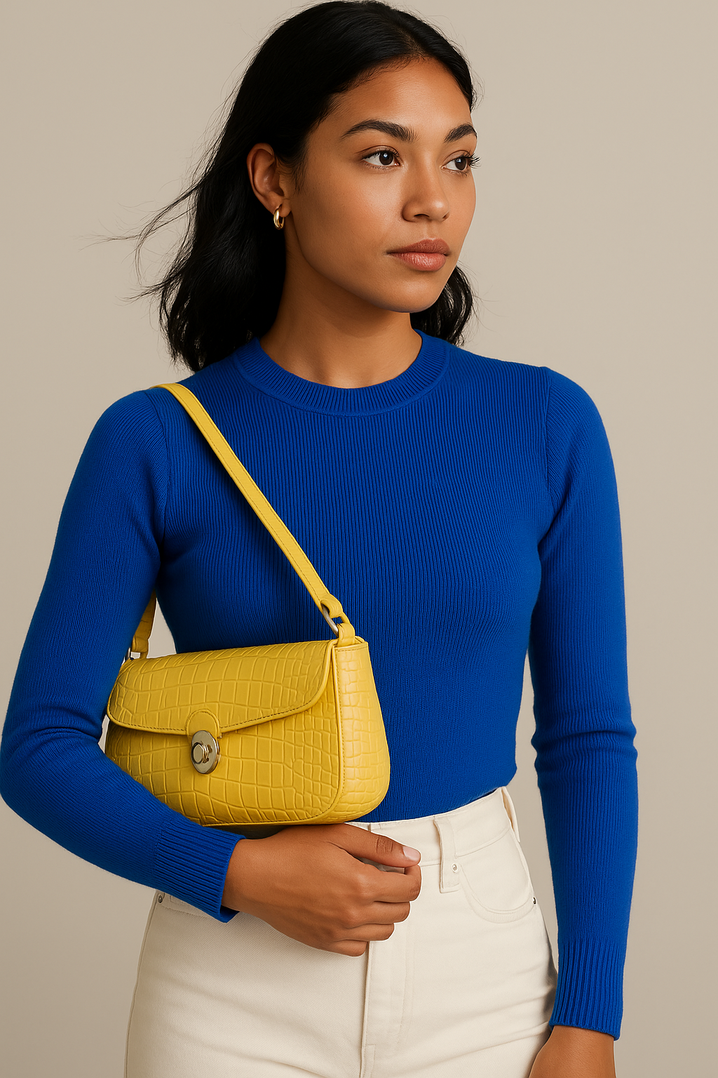Yellow Umbrella Lock Sling Bag