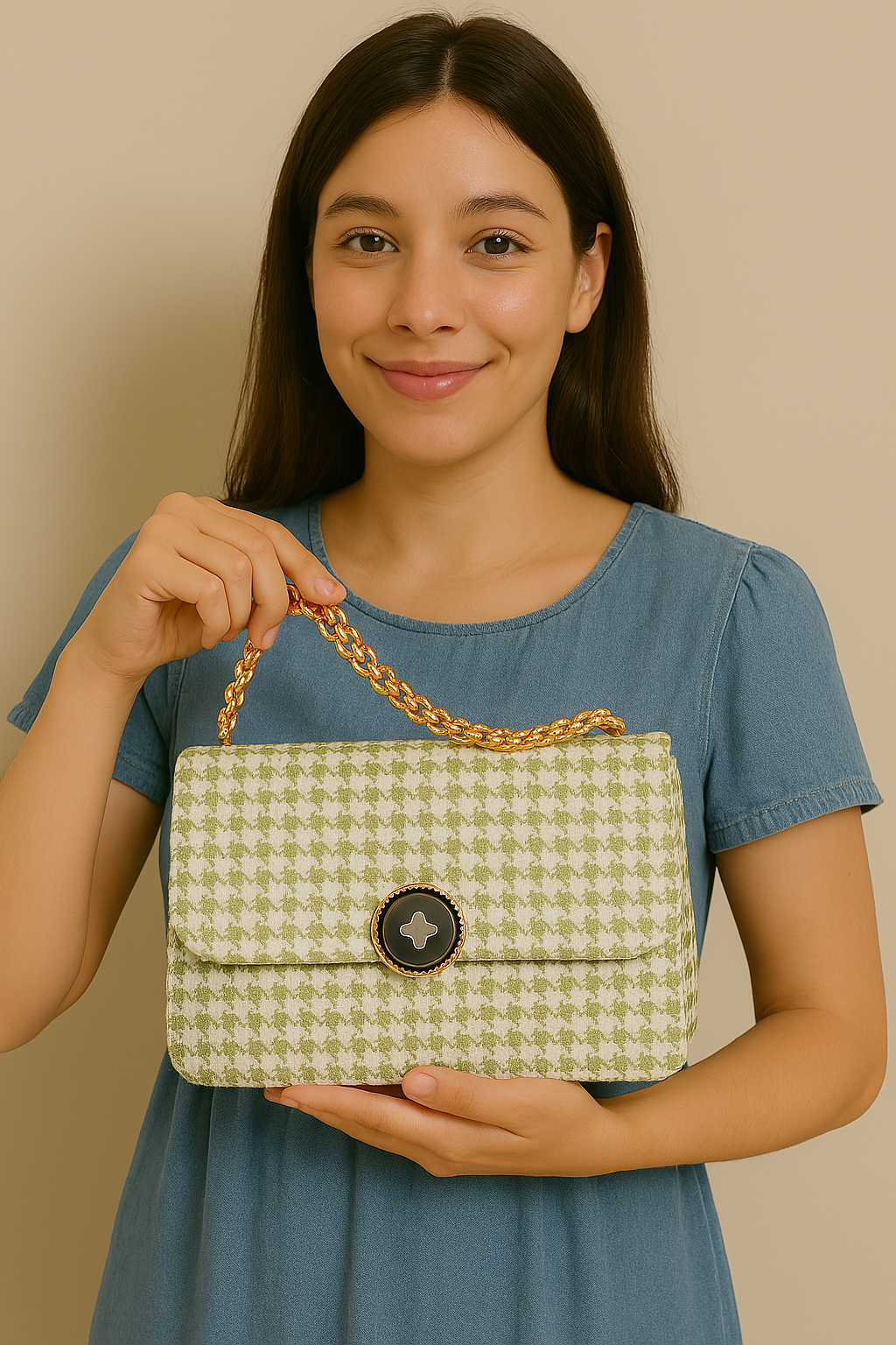Fabric Green PLUS Lock Sling Bag