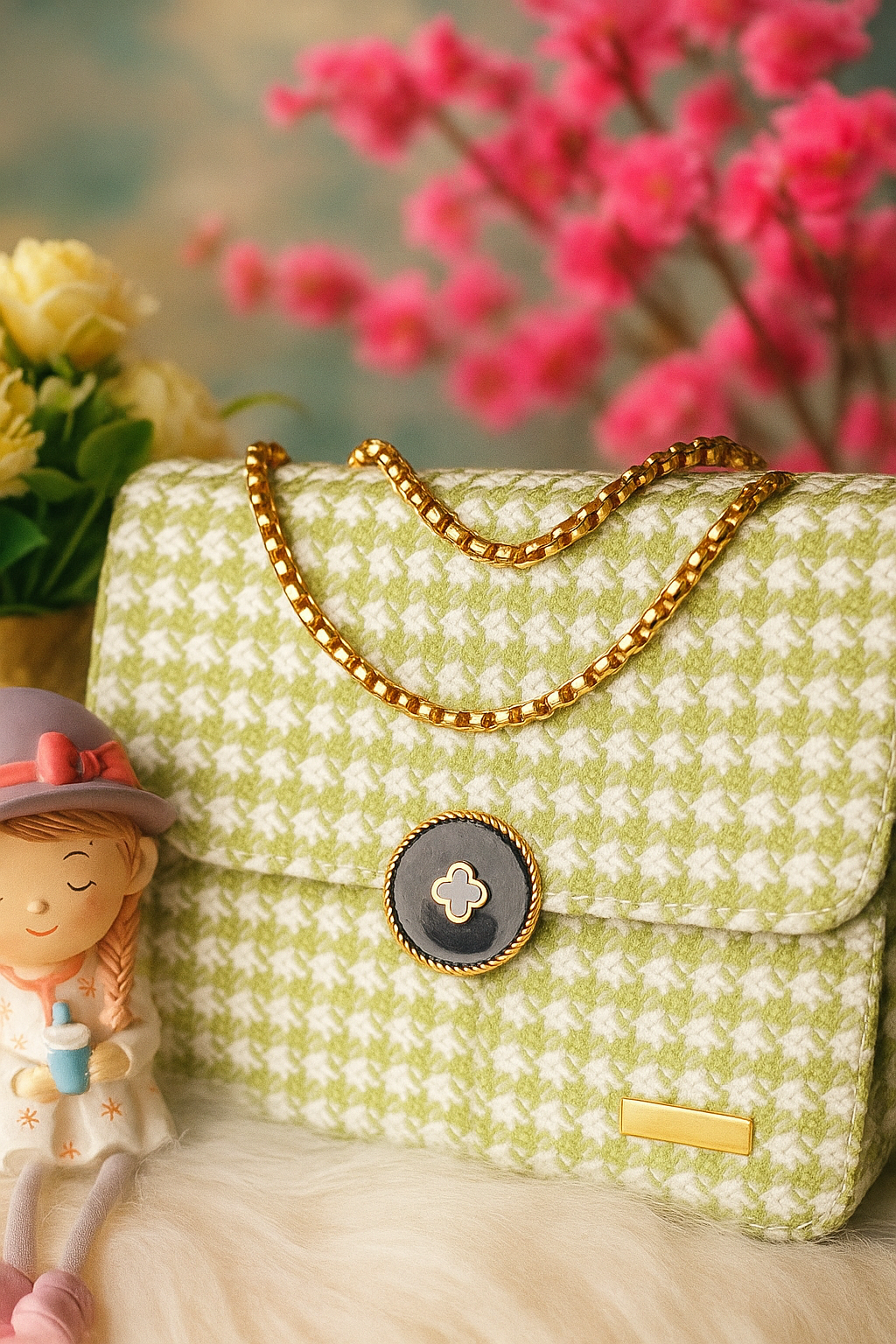 Fabric Green PLUS Lock Sling Bag