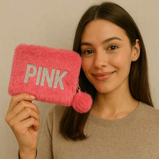 Cute PINK Fur Pocket Wallet