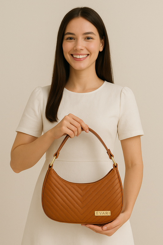 Brown U-Shaped Sling Bag